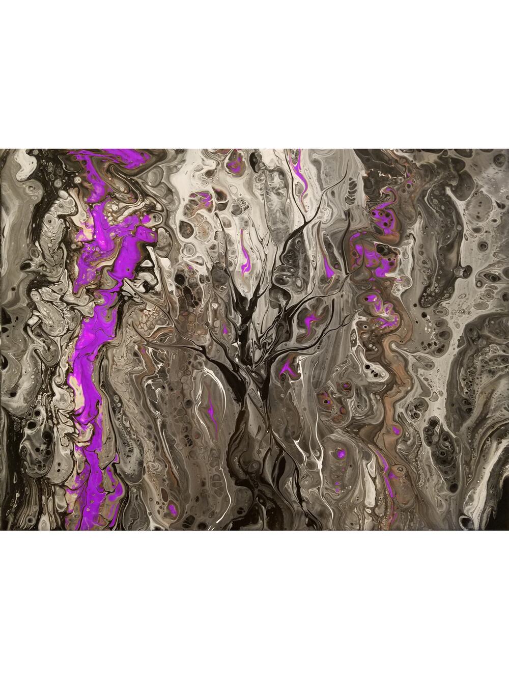 Dark Forest in Purple Art Print from my Original Work 11" x 14" Acid Free
